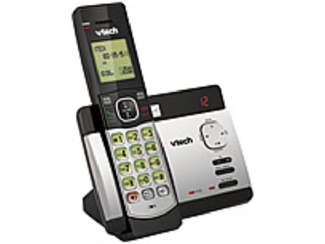 VTech CS5129 DECT 6.0 Phone Answering System with Cordless Handsets  Silver, Black Cordless Phones