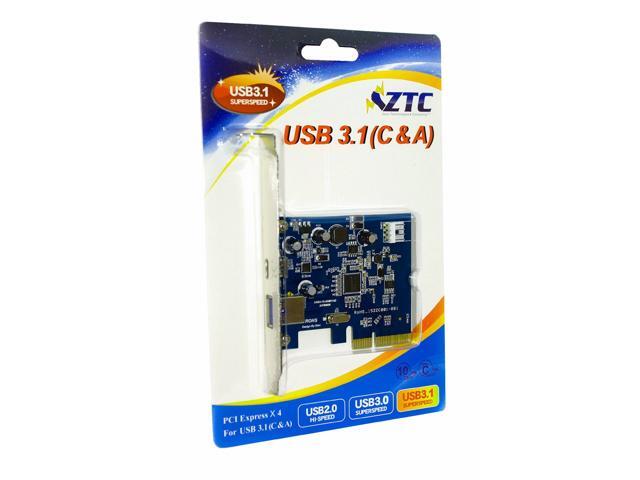 ZTC Sky USB 3.1 Add-On PCIe Card High Speed Dual C and A USB ports Model ZTC-PCIE001-C3