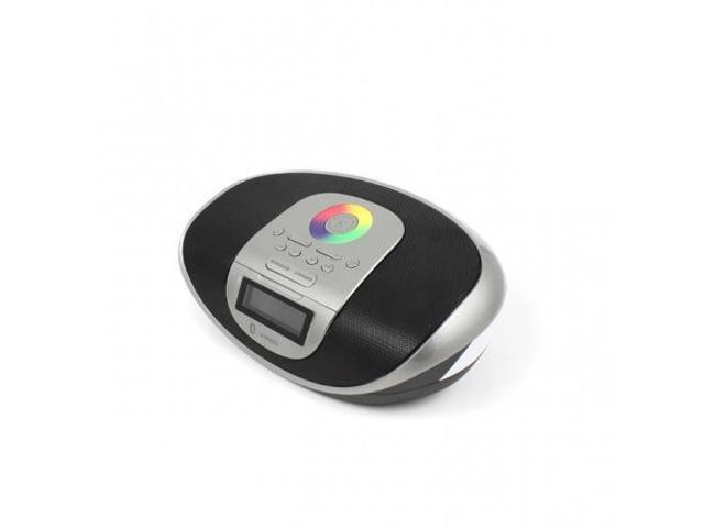 IMICRO BT009-SILVER BT009 Radio Clock Bluetooth Speaker w Calendar Display  and  Touch Sensor (Silver)