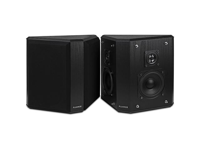 Fluance XL7SBK High Performance Two-Way Bookshelf Surround Sound Speakers for Home Theater and Music Systems Black Ash