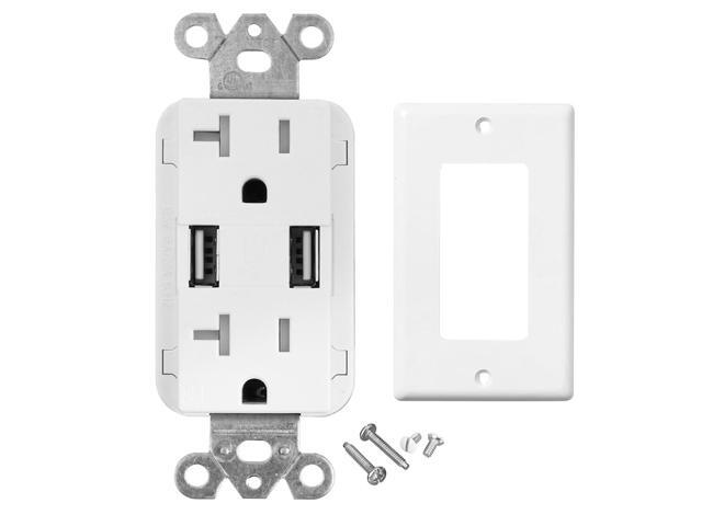 Global Bargains Usb Wall 3 1a Charger Tamper Resistant Receptacle Socket Newegg Com