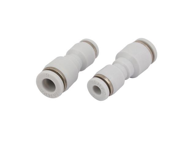 3Pcs Push In 6mm Pneumatic Air Tubing Quick Joint Fittings