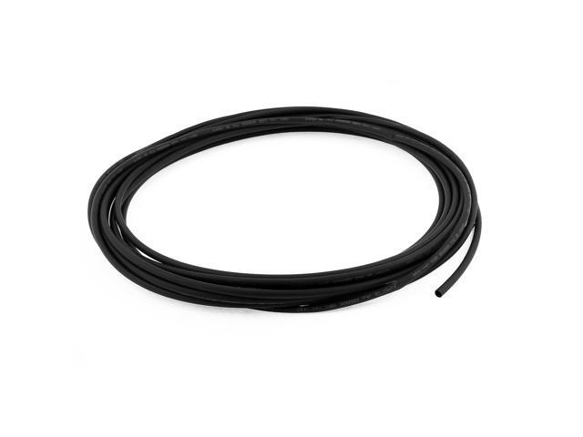 30m 5mm Dia Insulated PE Heat Shrink Tubing 2:1 Shrinkage Ratio Waterproof Black