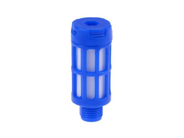 2pcs 1/8PT Male Thread Plastic Air Pneumatic Silencer Muffler Blue White 
