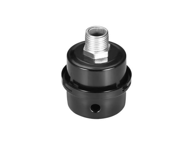 SENRISE Thread Air Compressor 3//8BSP 16mm Intake Filter Muffler Silencer Black Metal for Oil Free Air Compressor