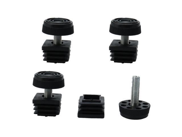 Adjustable Leveling Feet 25 x 25mm Tube Inserts Furniture Table Glide 8 Sets 