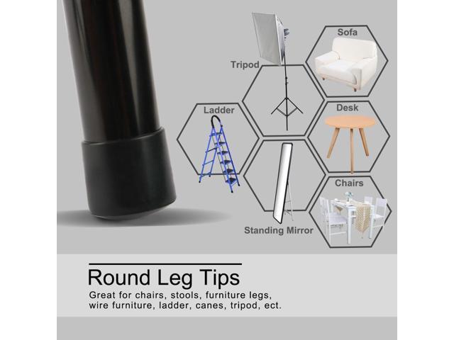 16pcs PVC Leg Cap Tips Cup Feet Covers 13mm 0.51/" Inner Dia for Folding Chairs