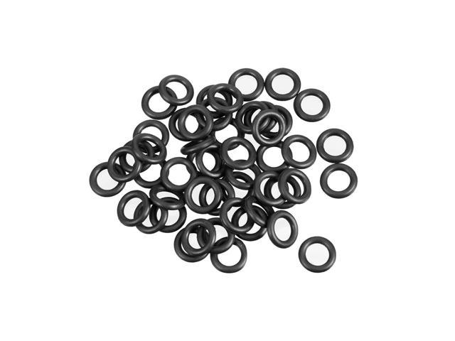 8mm x 3mm x 2.5mm Black Rubber Sealing Oil Filter O Shape Rings Gaskets 10 Pcs 
