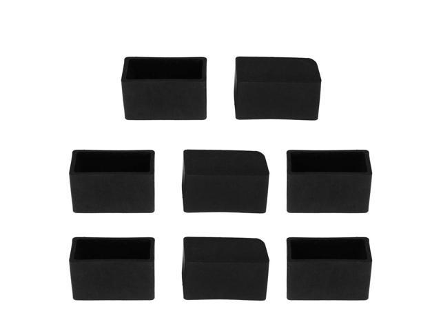 Rectangle Pvc Chair Leg Cap End Tip Feet Cover Furniture Glide Table Floor Protector 8pcs 0 79 X 1 57 20x40mm Inner Size Reduce Noise Prevent