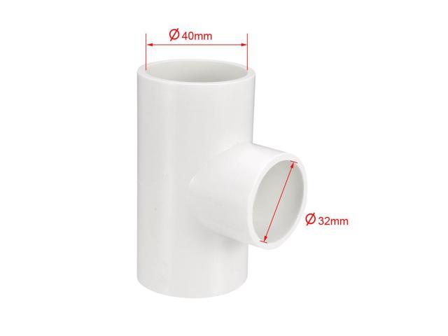 32mmx32mmx25mm Slip Reducing Tee PVC Pipe Fitting T-Shaped Connector 5 Pcs 