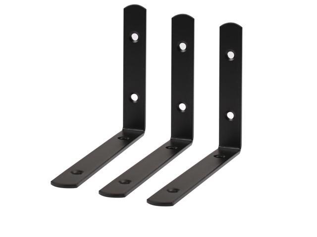 3pcs Angle Bracket Stainless Steel 150x110mm Black Corner Brace 3pcs Angle Bracket Stainless Steel 150x110mm Black Corner Brace Fastener L Shaped Right Brackets Protector With S For Furniture