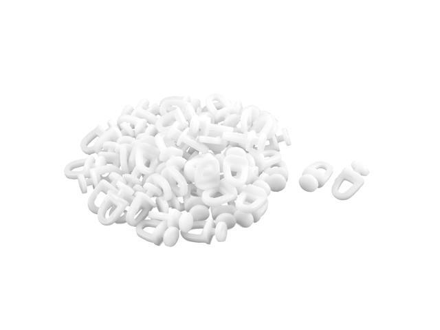 Plastic Curtain Track Rail Carrier Slide Glide Rollers White 23mm