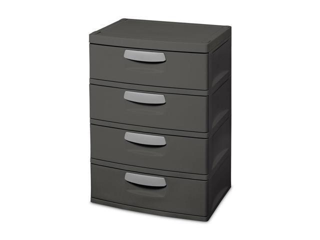 heavy duty plastic office garage sterilite 4 drawer cabinet storage  organizer - newegg