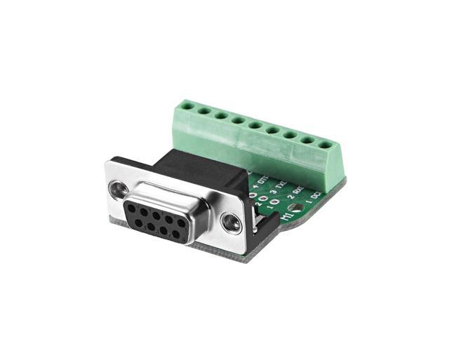 DB9-Female-To RS232/485 Sourcingmap D-sub Breakout Board Connector Solderless Terminal Block Adapter Group 2 adaptador de cable 