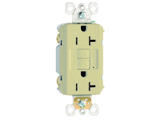 P /& S 2097GRY Spec-Grade 20A Self-Test Duplex GFCI Gray