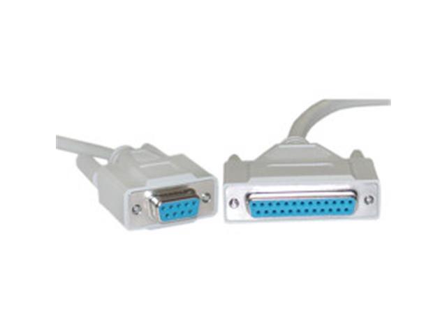 6ft Black Serial Cable RS232 10D1-03406BK UL DB9 Female