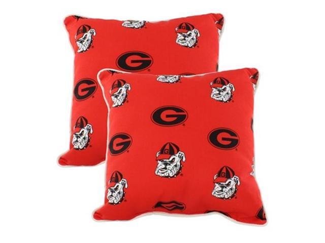 Red 16 x 16 College Covers NEBODPPR Nebraska Huskers Outdoor Decorative Pillow Pair