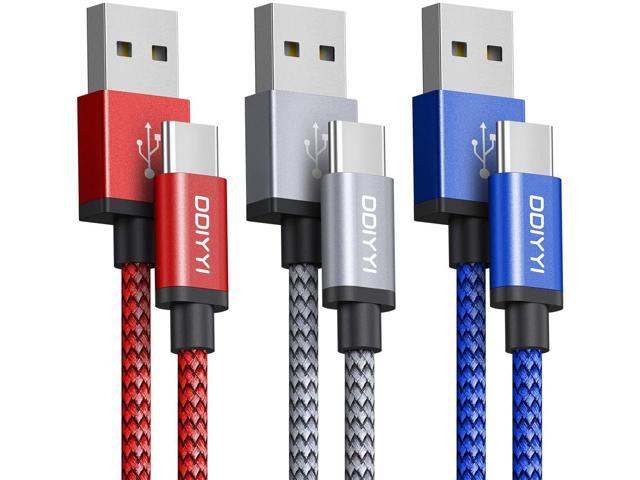 Note 10 9 8 and Other USB C Charger USB-A to USB-C Charge Braided Cord Compatible with Samsung Galaxy S20 S10 S9 S8 Plus 2-Pack 10ft Blue HEEMAX USB Type C Cable 3A Fast Charging