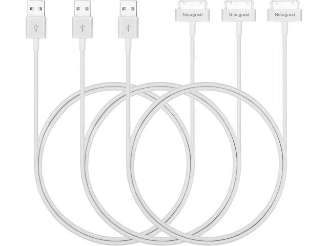 3X 6FT 30 PIN USB DATA SYNC POWER CHARGER CABLE IPHONE 4S IPAD IPOD CLASSIC NANO 