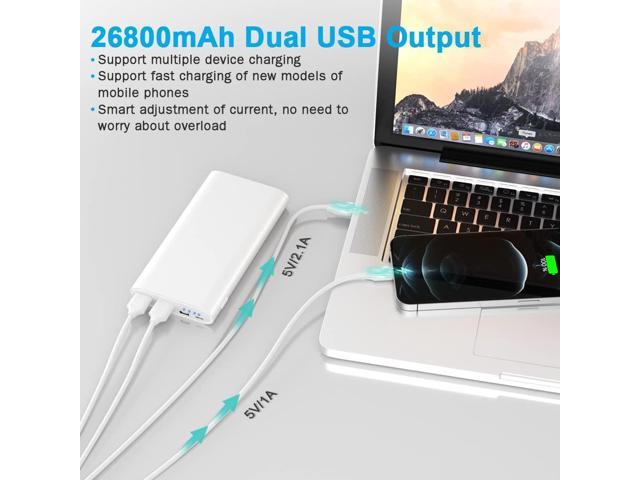 HETP Power Bank, Portable Charger [Upgraded Version 26800mAh] High Capacity Power  Banks with 2 USB Ports External Battery Pack with 4 LED Lights for on OnBuy