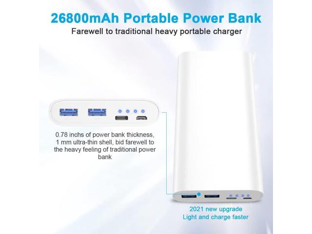 HETP Power Bank, Portable Charger [Upgraded Version 26800mAh] High Capacity Power  Banks with 2 USB Ports External Battery Pack with 4 LED Lights for on OnBuy