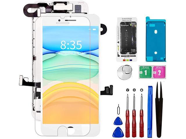 A1905 Ear Speaker Full Assembly Digitizer Frame LCD Touch Display with Front Camera A1906 Sensors and Repair Kit for A1863 YPLANG for iPhone 8 Screen Replacement Black 4.7 inch