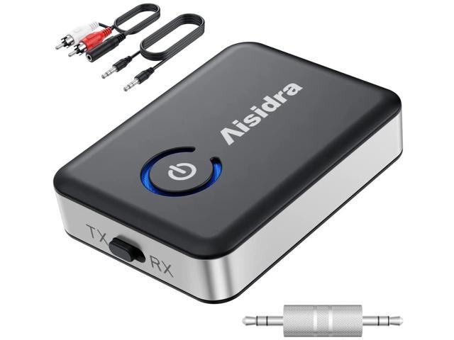 Gaming Box and More Wireless 3.5mm Aux Bluetooth Adapter for TV Stereo System Car Bluetooth V5.0 Transmitter and Receiver with Low Latency PC Turntable 