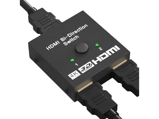 terrorisme Udseende Snuble HDMI Switch Splitter 4K@60Hz, BolAAzuL Bi-Directional HDMI 2.0 Splitter  Switcher 1 in 2 Out/