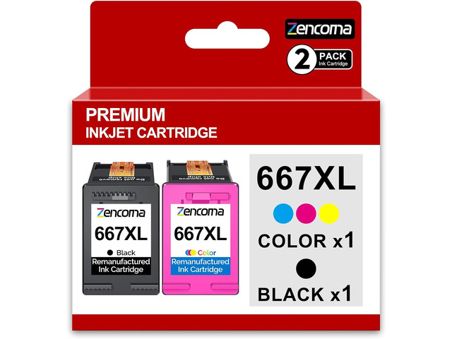 667XL 667 XL 667 Ink Cartridges for HP Printers Ink 667xl Black and ...