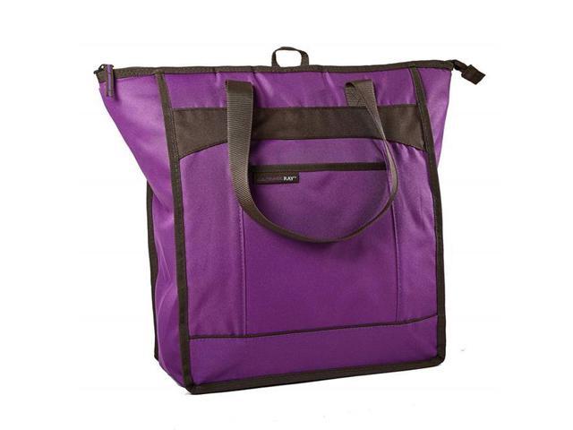 Medport 5060RR1611 Rachael Ray ChillOut Thermal Tote Insulated Bag - Purple with Brown Trim