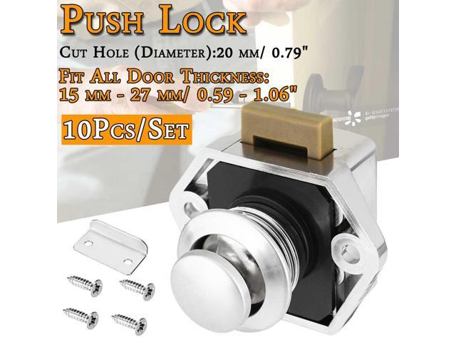 10pcs Car Push Lock Diameter 20mm Rv Caravan Boat Motor Home