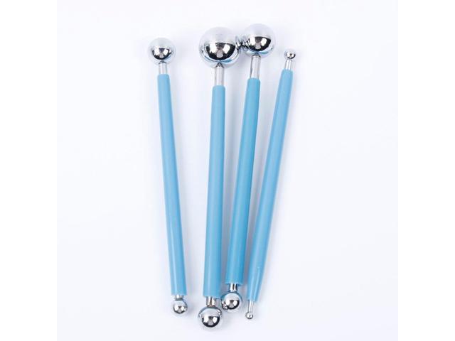 4pcs Stainless Molding Ball Tool Sticks Sugarcraft Fondant Cake