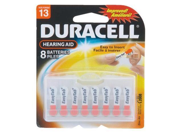 Duracell Hearing Aid Easy Tab 13 Zinc Air Battery 8 Pack 2481