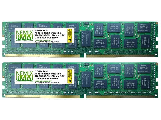 128GB DDR4-3200 PC4-25600 ECC Load Reduced Memory for ASRock Rack ROMED8-2T  AMD EPYC Board by NEMIX RAM