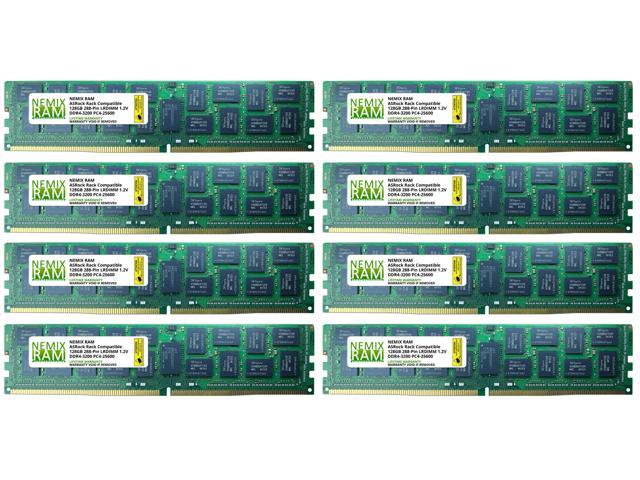 1TB Kit (8 x 128GB) DDR4-3200 PC4-25600 ECC Load Reduced Memory for ASRock  Rack EPYCD8-2T Board by NEMIX RAM