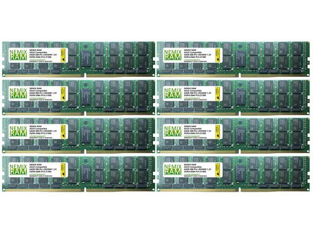 NEMIX RAM 512GB (8x64GB) DDR4-2666 LRDIMM 4Rx4 Memory for ASUS KNPA-U16 AMD  EPYC 7000 Series