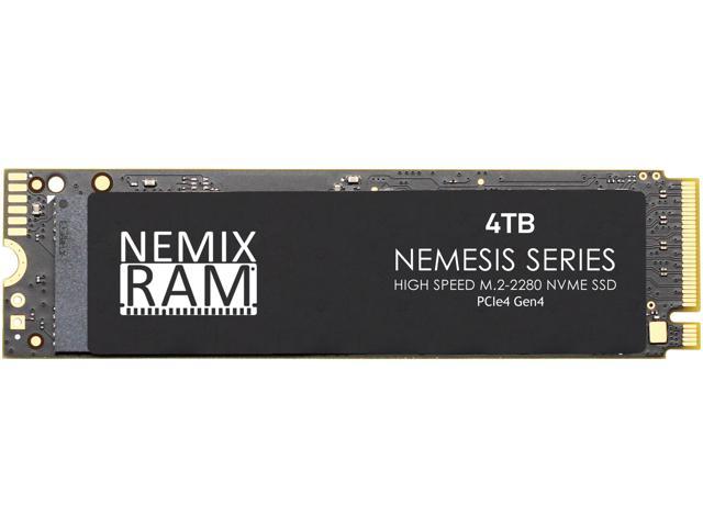 NEMIX RAM 4TB M.2 2280 Gen4 PCIe NVMe SSD Cache Drive Compatible with The  QNAP TS-H1277AXU-RP NAS