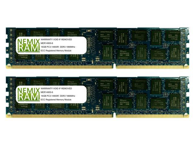 32GB (2 x 16GB) DDR3 1866MHz PC3-14900 ECC RDIMM for Apple Mac Pro 6,1 Late  2013 6-Core Intel Xeon E5 3.5GHz MD878LL/A