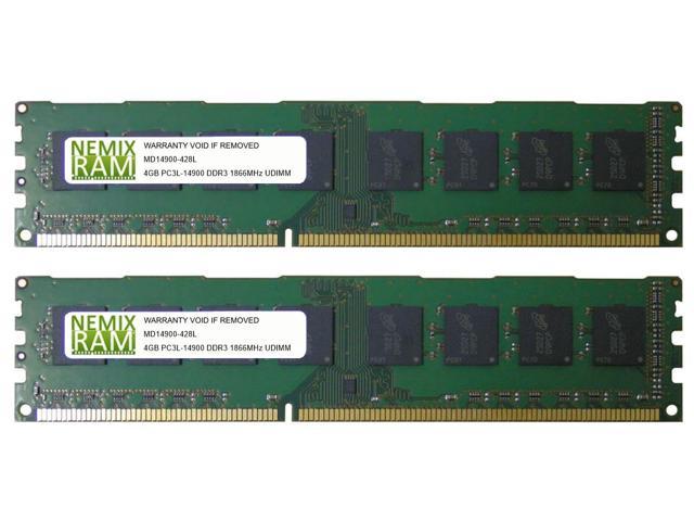 2 x 4GB DDR3L-1600 UDIMM 2Rx8 for ASUS Motherboards NEMIX RAM 8GB Kit 