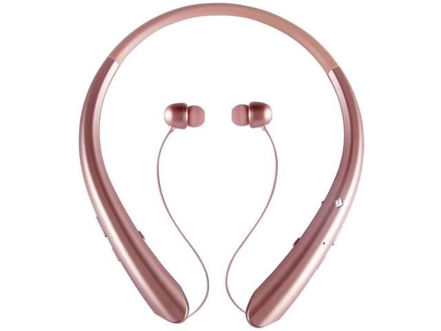 2021 Latest Foldable Wireless Earphones with Mic Noise Cancelling for Running Sports Office with Carry Case Neckband Bluetooth Headset with Retractable Earbuds Bluetooth Headphones 