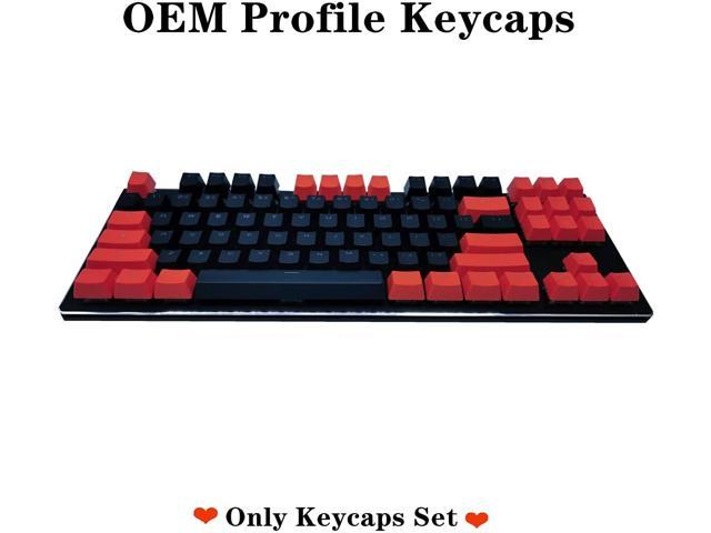 Double Shot Keycap Set for Chery MX Mechanical Keyboard 104Key White-Orange 