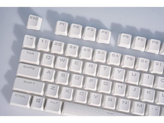 Mindre end kryds Tung lastbil luo for Corsair Pbt Double-Shot keycaps, Full 104 Keys-RGB and Backlight  Compatible-for Mechanical Keyboard-FPS MOBA MMO-White(K70 PBT White 104  keycap) - Newegg.com