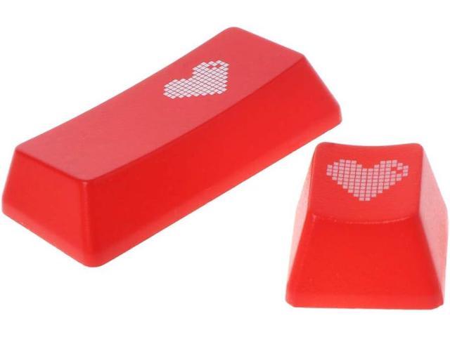 Y-QUARTER Red Love Heart Pattern Keyboard Keycap, Mechanical Enter 