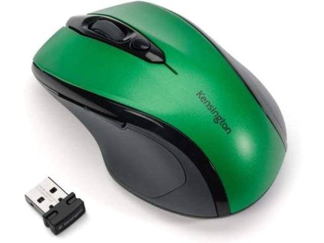 Emerold Mouse Computer Kensington Pro Fit Mid-Size Wireless Mouse, Emerald Green (K72424AM ...