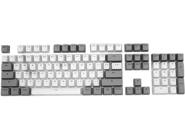 grey and white keycaps