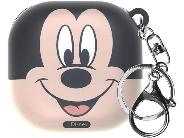 Compatible with Galaxy Buds2 Case/Galaxy Buds Pro Case/Galaxy Buds Live  Case Key Ring Holder Keychain Hard Cover - Face Mickey Mouse 