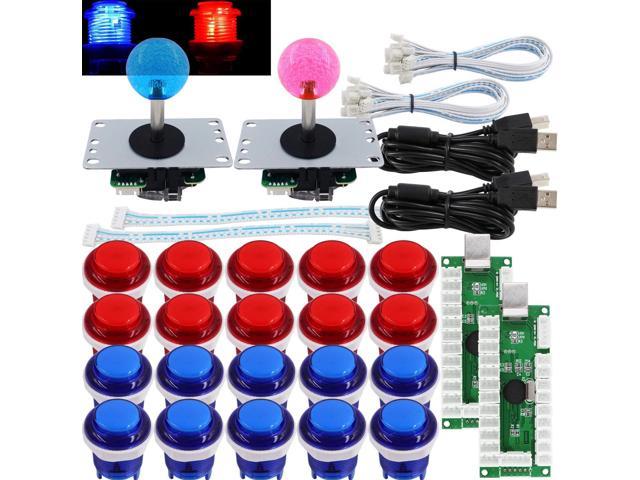 1 Player LED Button PC Game Encoder MAME Arcade Control Panel Happ Joystick 