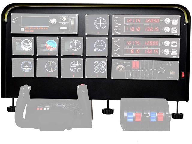essens Kronisk Manager Meza Mount Cockpit Simulator Panel Kit - Pre-Cut Aluminum Alloy Flight Sim  Mounting Set - Compatible with Logitech, Saitek & Honeycomb Yokes, Throttle  Panels - With LED Light Bar - 30”x20”x 4” - Newegg.com
