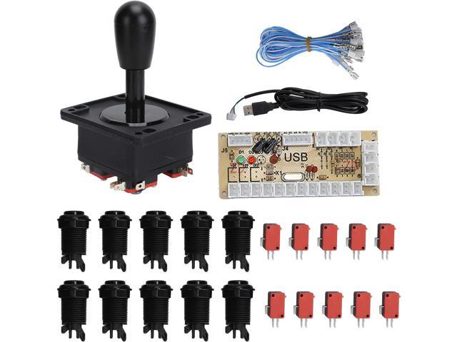 Arcade Zero Delay USB Encoder Board+PC Joystick 10 Buttons DIY Kit Red 