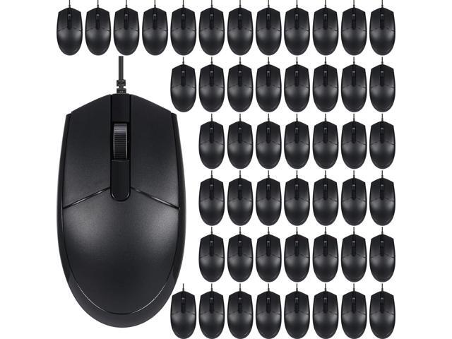 Hoteam 50 Pcs Wired Mouse Bulk Classroom Computer Mice Pack Back to ...